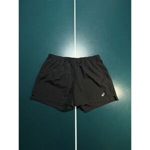 ASICS Athletic Running Shorts Men's Large Black Reflective 2 In 1 Built In Liner